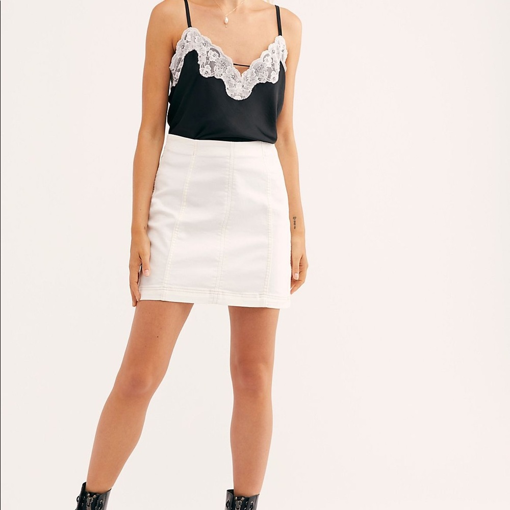 FREE PEOPLE Modern Femme Denim Mini